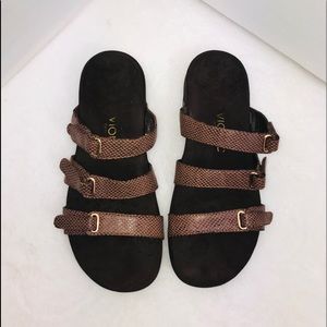 Vionic Brown Ortho Heel Sandals